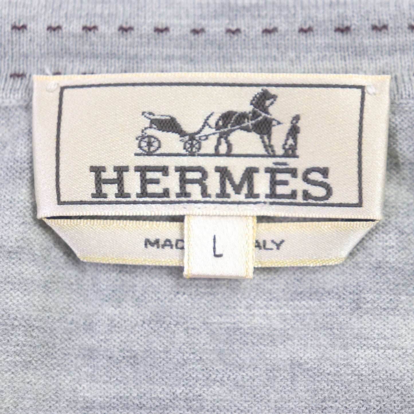 HERMES sweater wool Light gray L