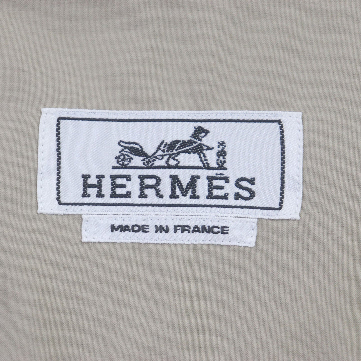 HERMES Blouson Main: 100% cotton beige mens 42  d