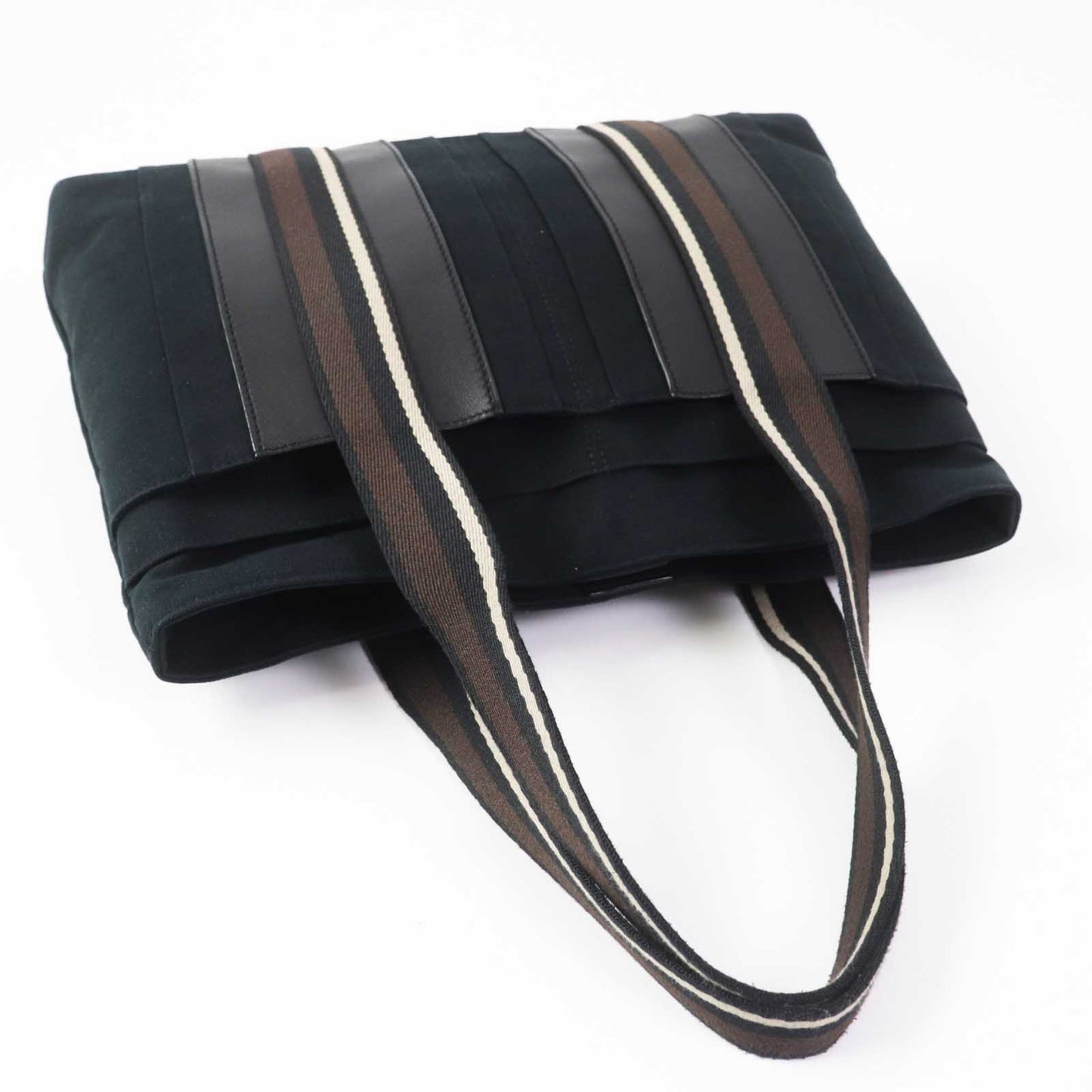 HERMES Tote Bag Canvas, Leather black Toroca Horizontal MM Women(Unisex)  d