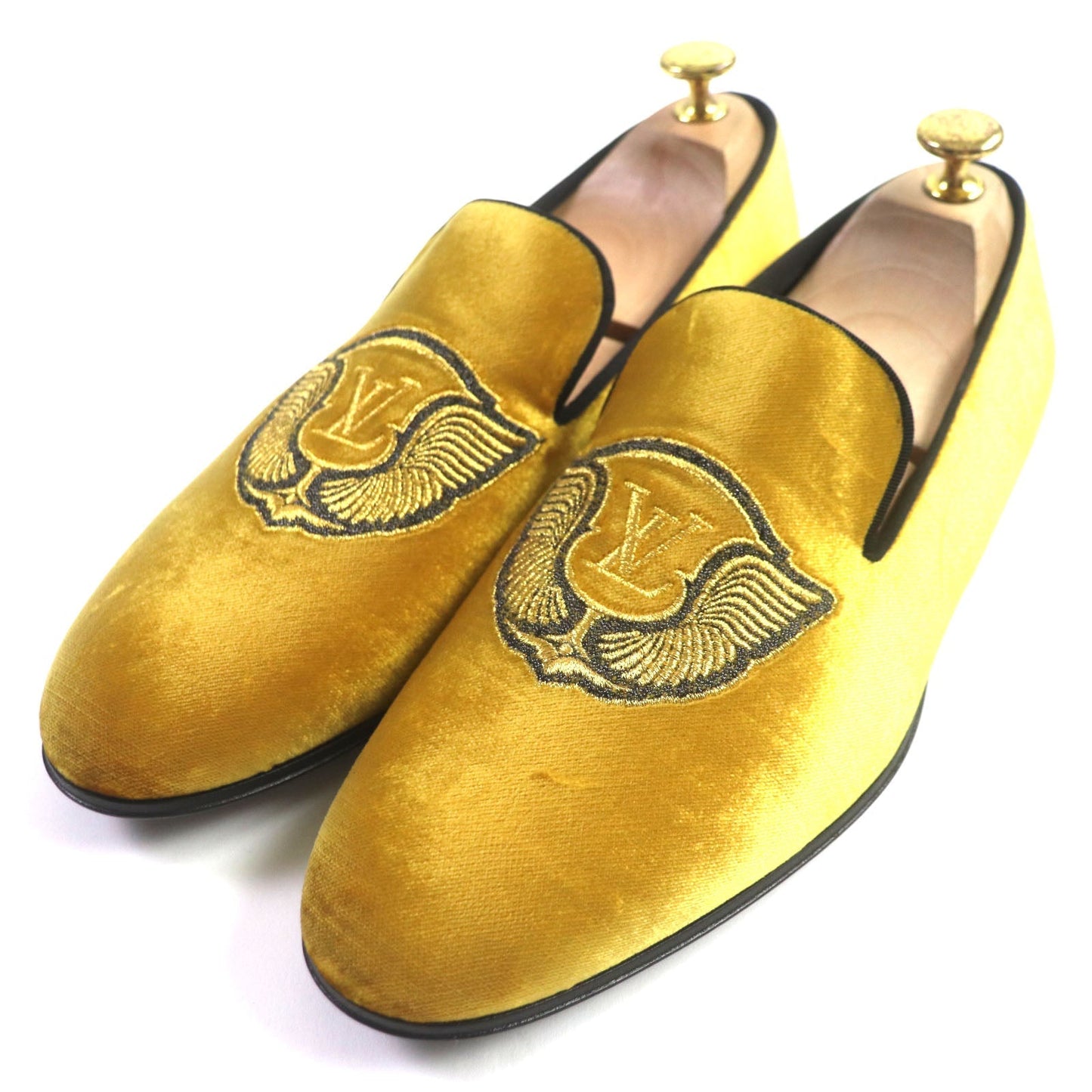 LOUIS VUITTON loafers Main: Velour yellow Auteuil line mens 6