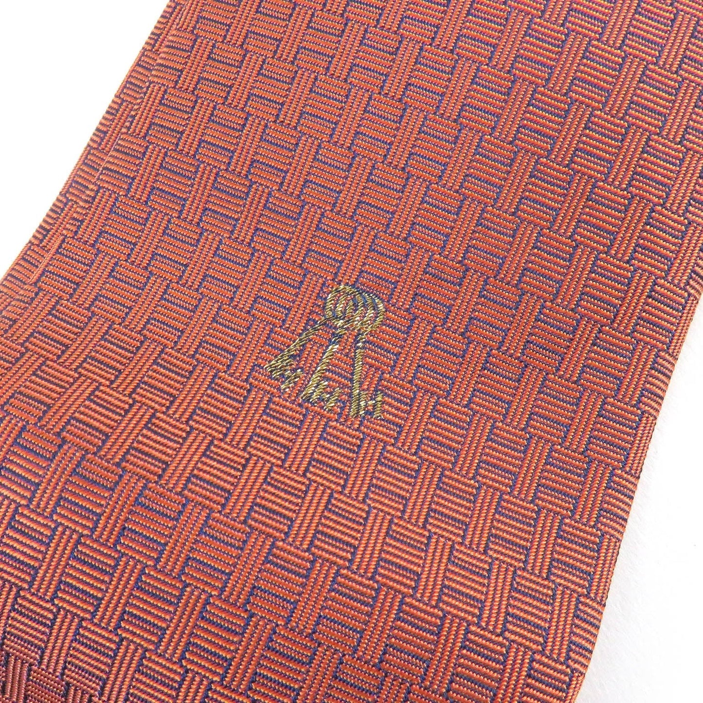 HERMES tie silk Orange