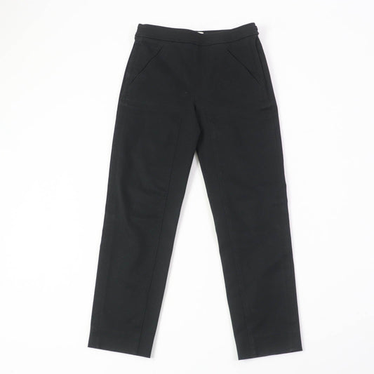 HERMES skinny pants cotton black 34