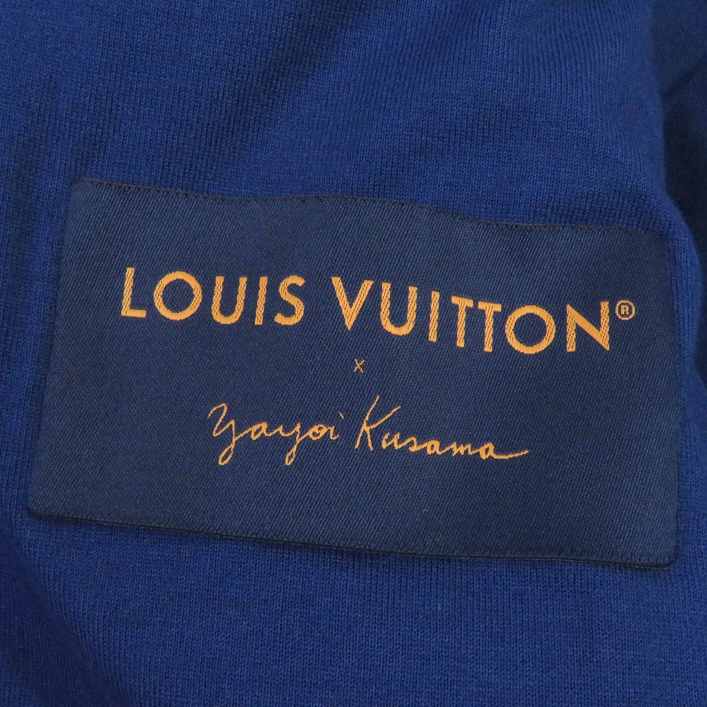 LOUIS VUITTON Blouson Outer: 53% polyester, Outer: 47% acrylic, Lining: 100% cotton, Part: 100% wool blue mens L  d