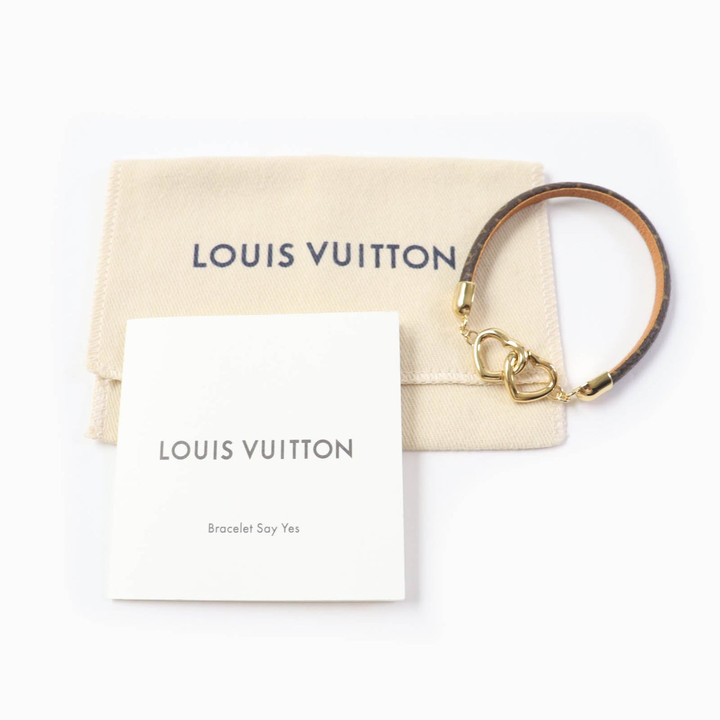 LOUIS VUITTON bracelet M6758 Main: Leather Brown Bracelet Say Yes Women 19  d