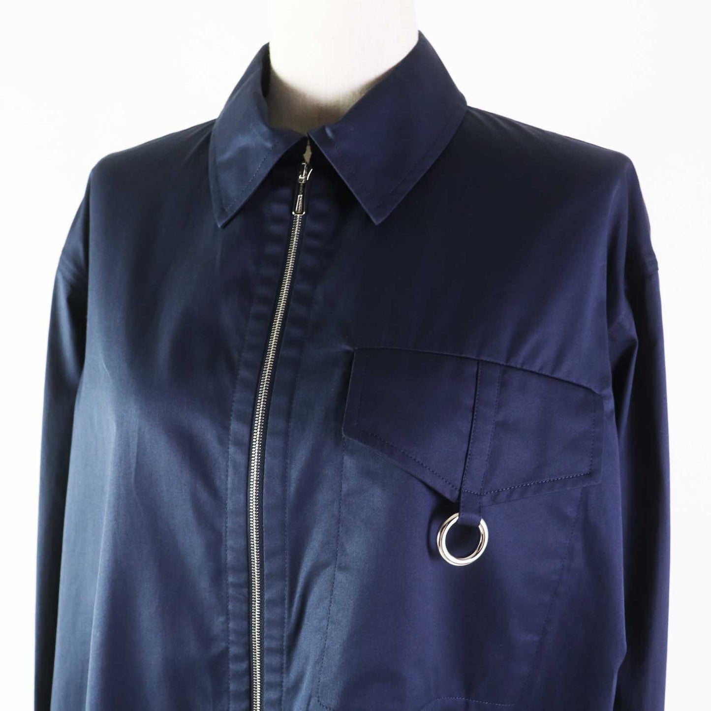 HERMES 3E0616DX Outer material: 100% cotton Navy Women 36  d