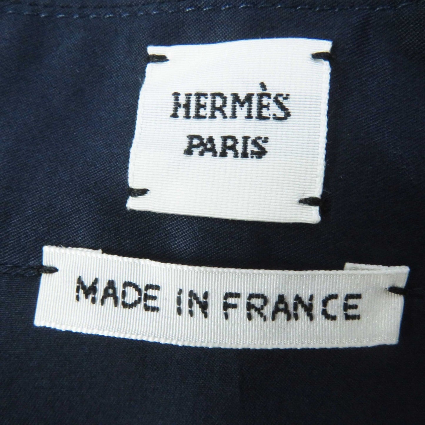 HERMES 3E0616DX Outer material: 100% cotton Navy Women 36  d