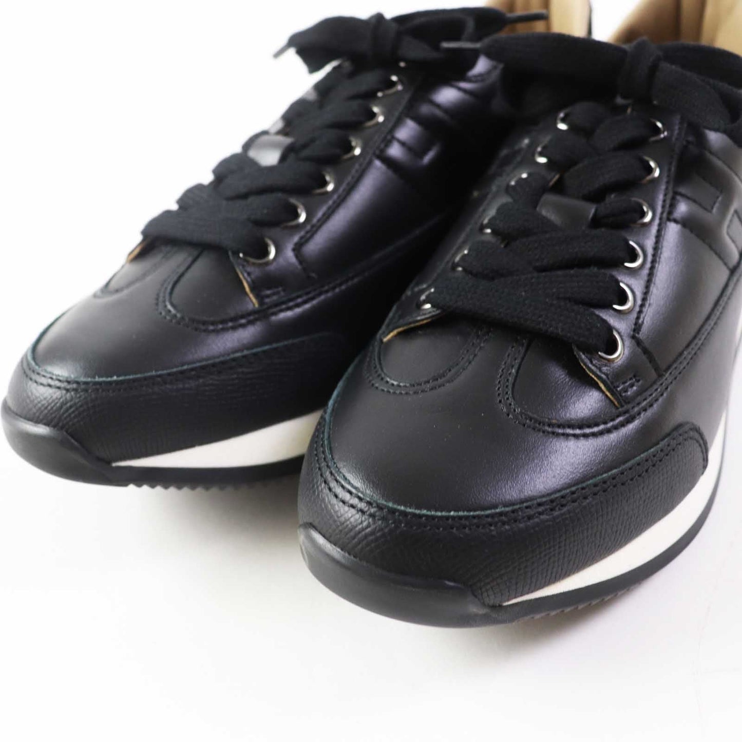 HERMES sneakers Main: Leather black Trail Women 37.5  d