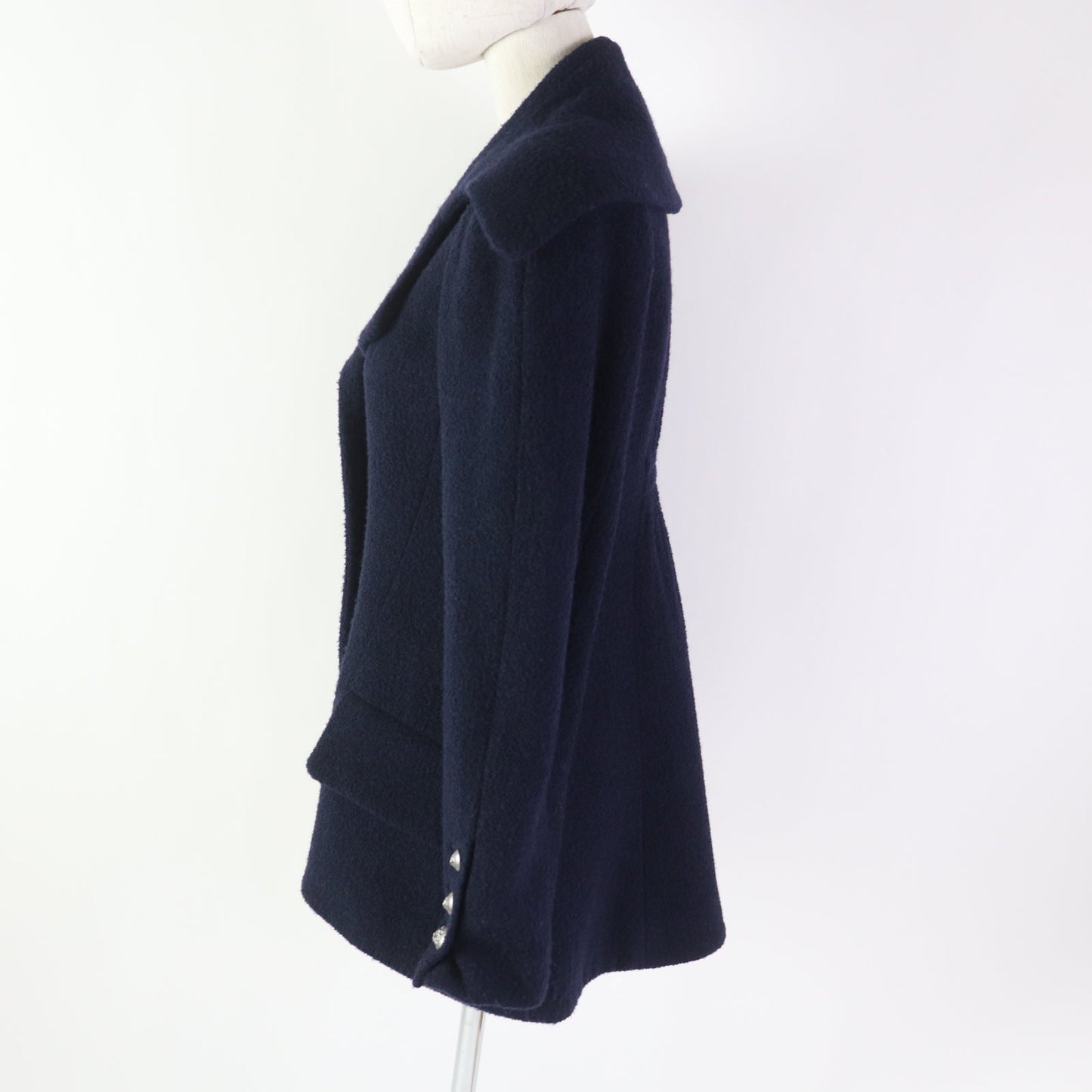 CHANEL 08A P33856 Outer: 95% wool, Outer: 5% nylon, Lining: 100% silk Navy Women 36  d