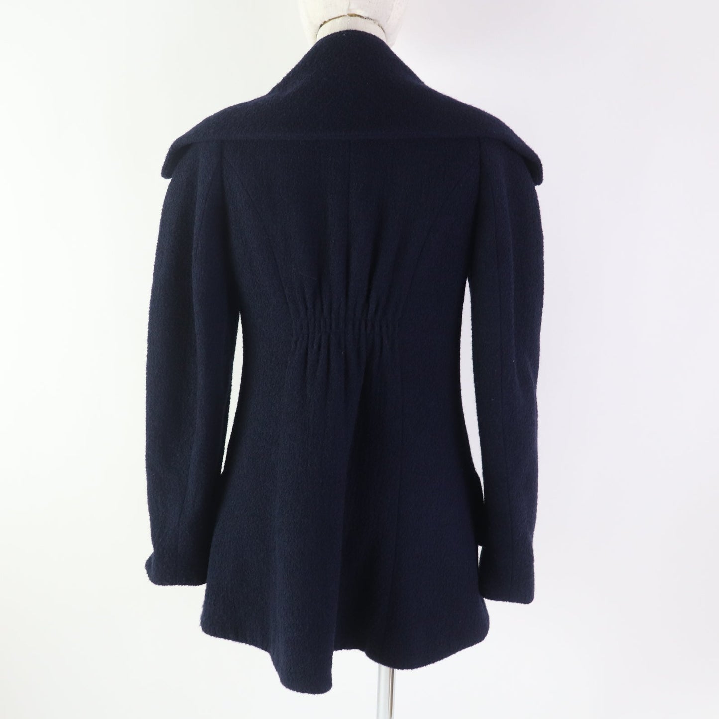 CHANEL 08A P33856 Outer: 95% wool, Outer: 5% nylon, Lining: 100% silk Navy Women 36  d