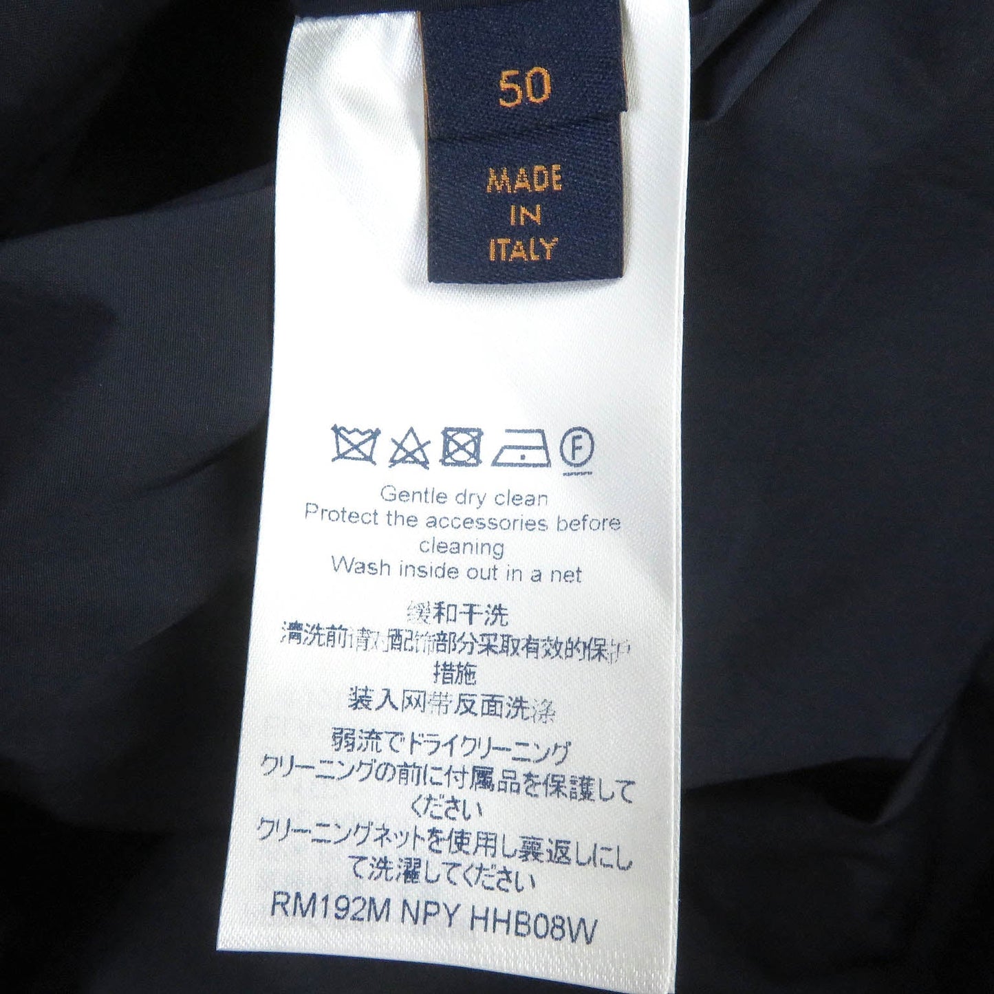 LOUIS VUITTON Blouson Main: 95% nylon, Main: 5% polyurethane, Part: 100% nylon Navy mens 50  d