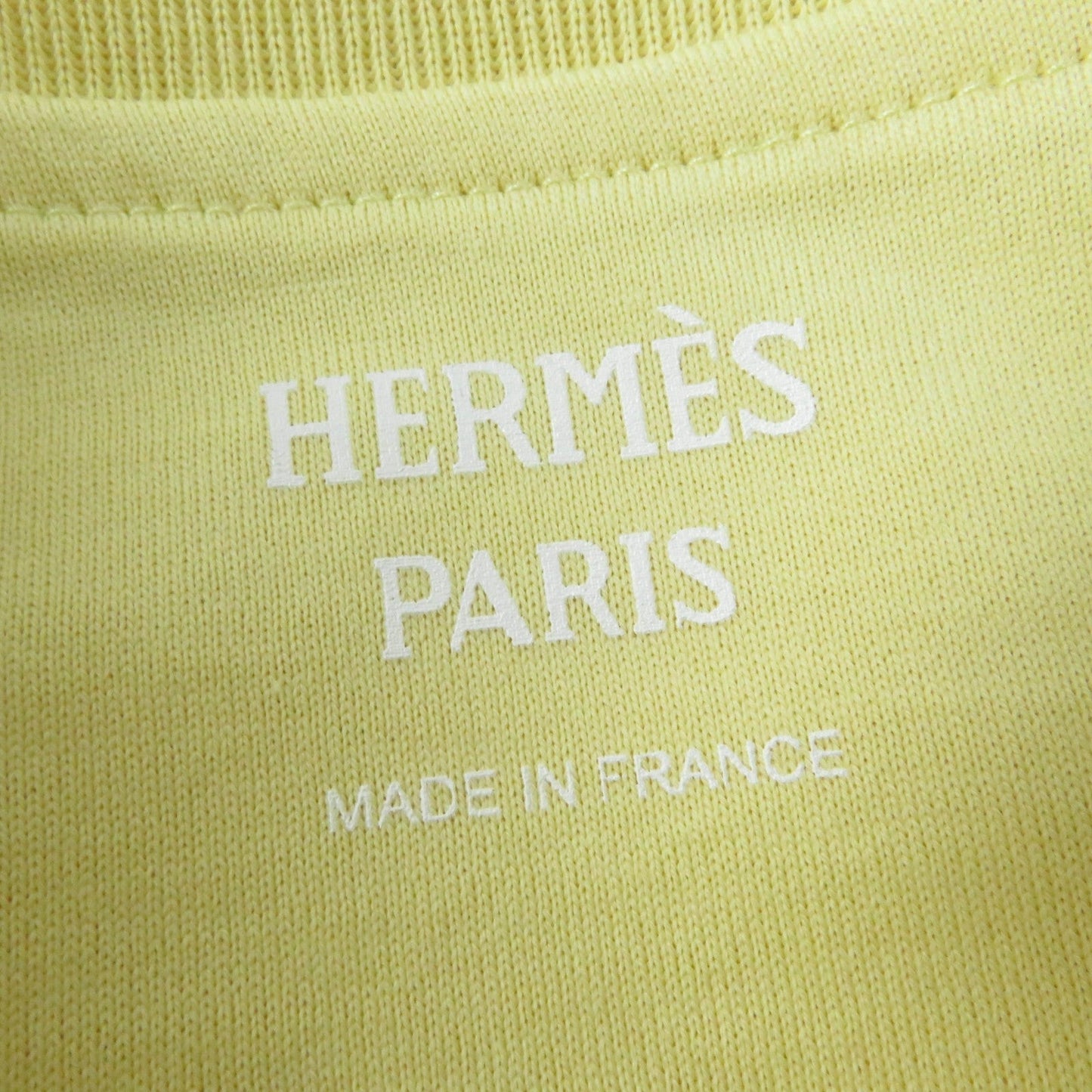 HERMES Short sleeve T-shirt cotton yellow UBOURG RAINBOW 34