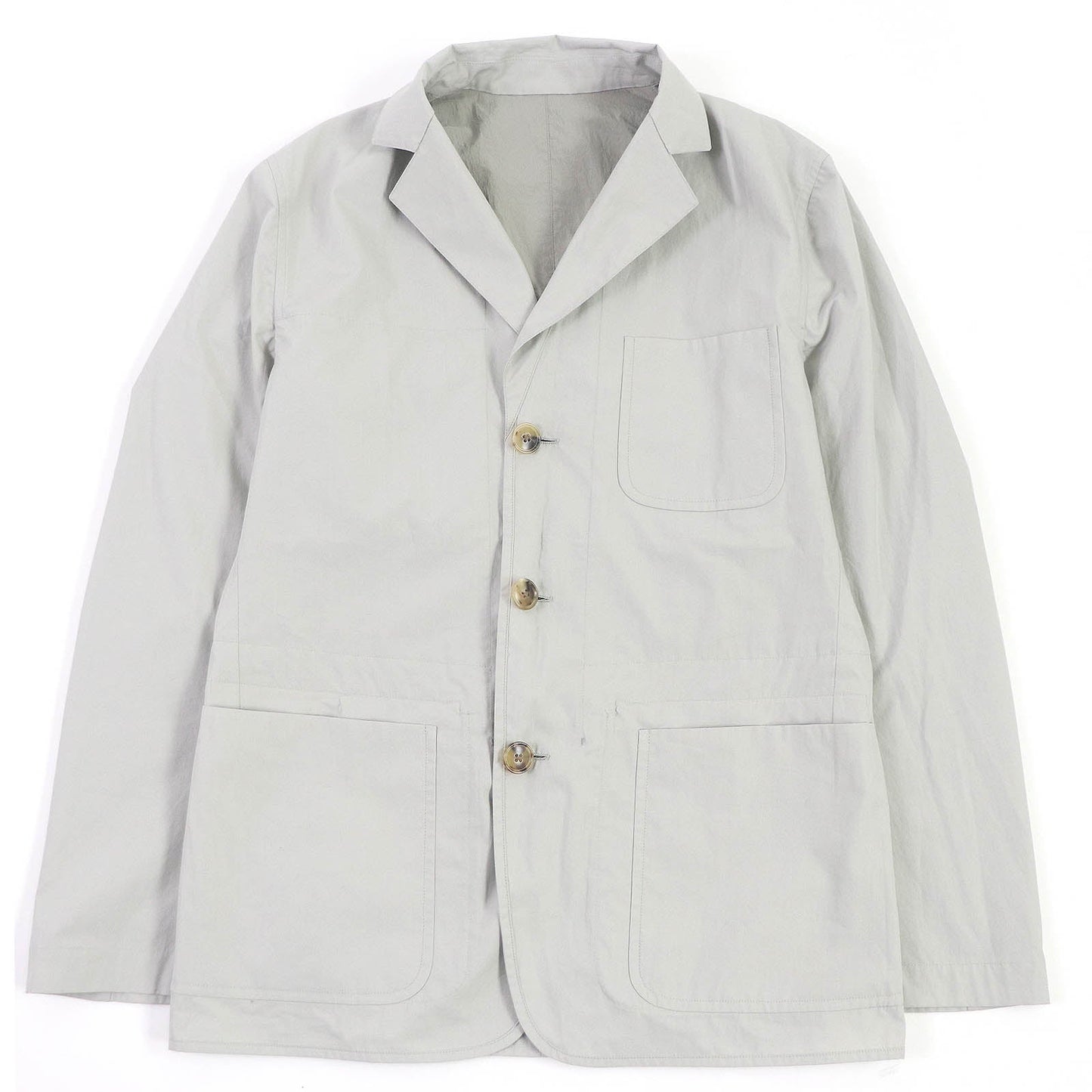 HERMES tailored jacket G19703K Main: 100% cotton, some parts: 92% nylon, some parts: 8% elastane (polyurethane) gray mens 48  d