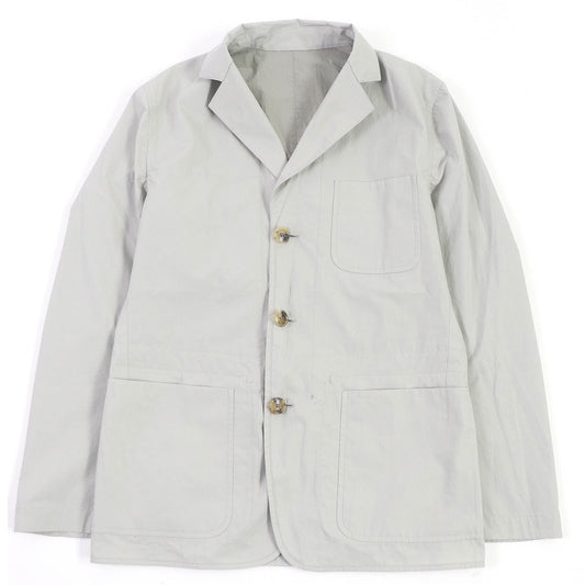 HERMES tailored jacket G19703K Main: 100% cotton, some parts: 92% nylon, some parts: 8% elastane (polyurethane) gray mens 48  d