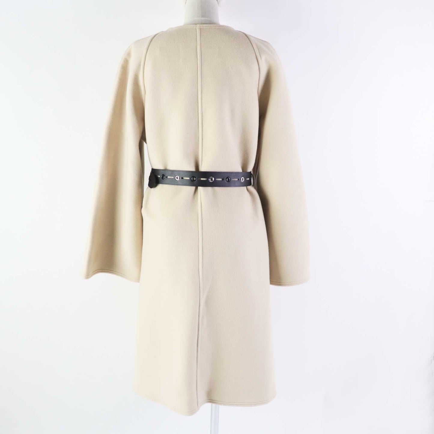 LOUIS VUITTON coat 1A4YSZ Outer: 100% cashmere, Lining: 50% rayon, Lining: 50% cupra, Part: 100% polyester, Part: lamb leather light beige Women 40  d