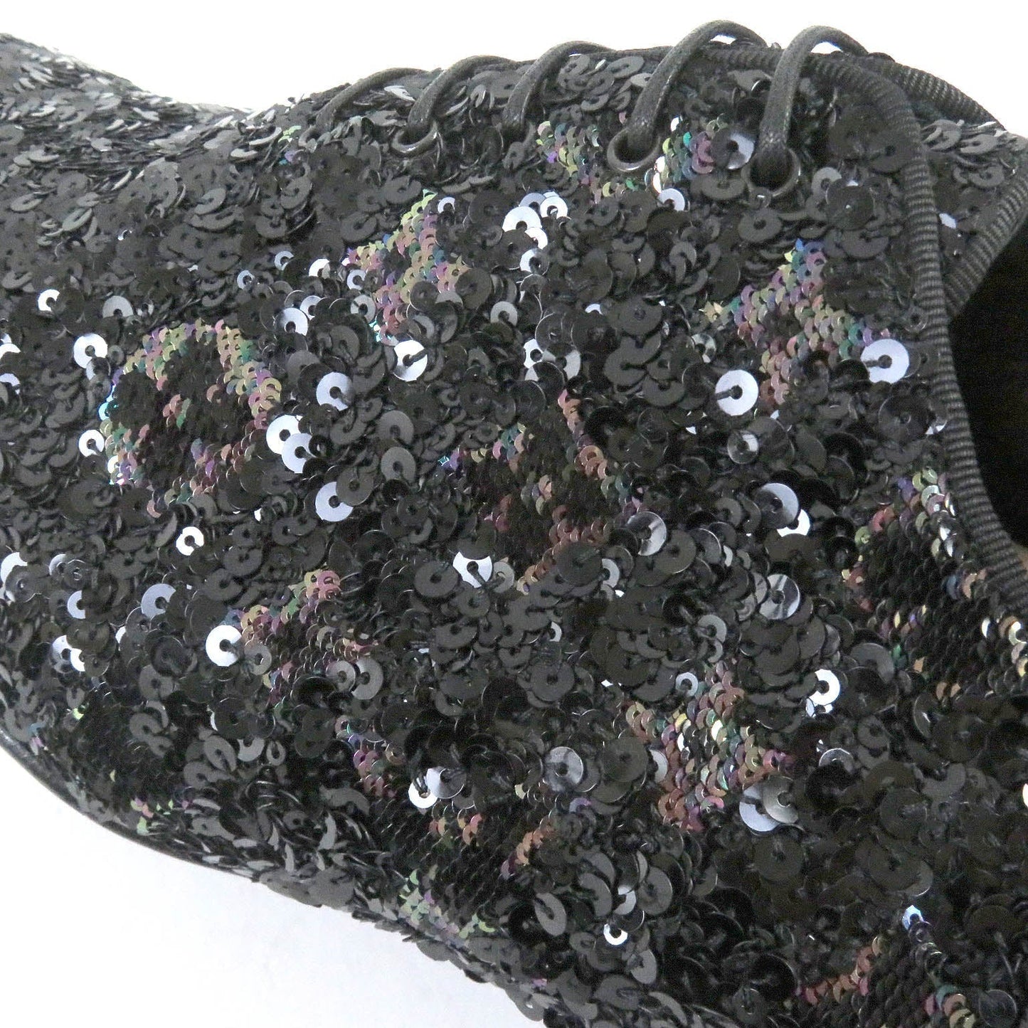LOUIS VUITTON Dress shoes Main: Leather, Sequins black mens 7  d