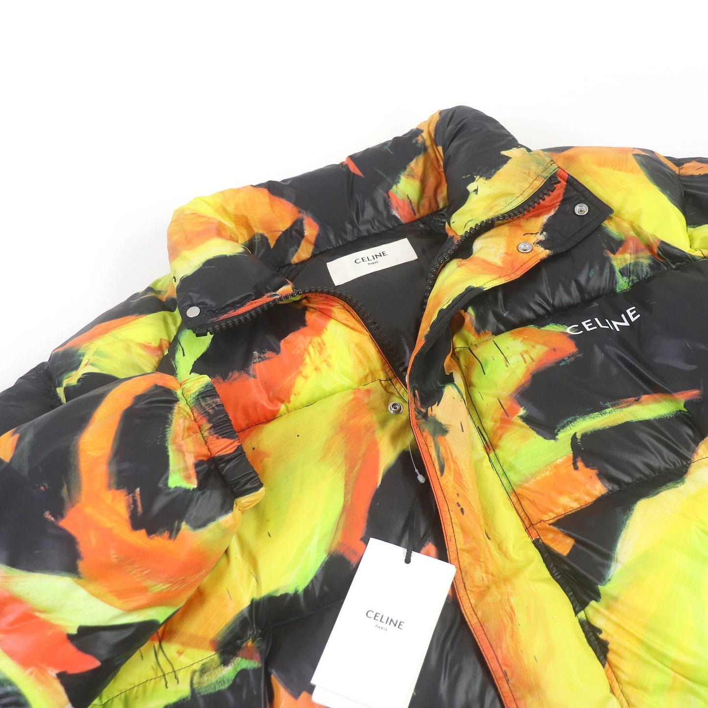 CELINE Jacket 2W430487O Main: 100% nylon, Filling: 100% polyester Orange type Multicolor Thomas Sauter mens 48