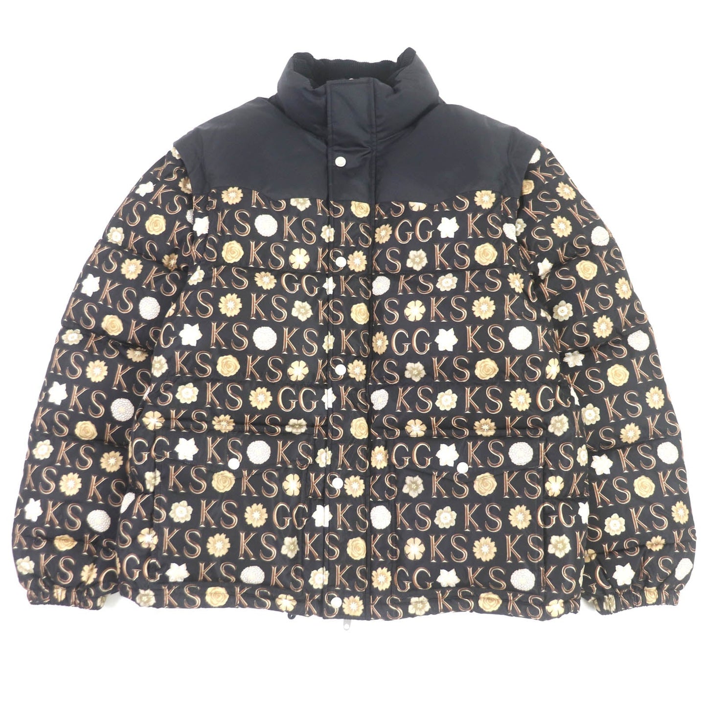 GUCCI Down jacket 644381 Main: 100% nylon, Filling: 80% down, Filling: 20% feather, Part: 100% cotton, Part: 100% polyester black mens 48