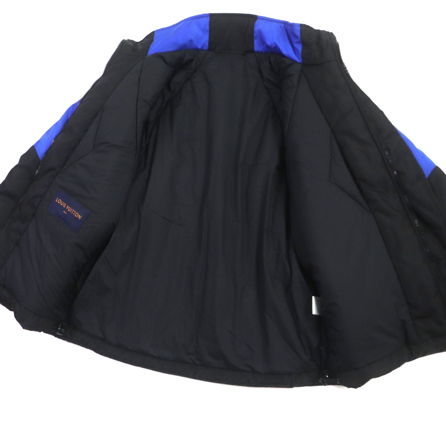 LOUIS VUITTON Blouson 1A63FQ Outer: 100% nylon, Lining: 51% cotton, Lining: 49% nylon, Filling: 100% nylon Black blue mens 46  d