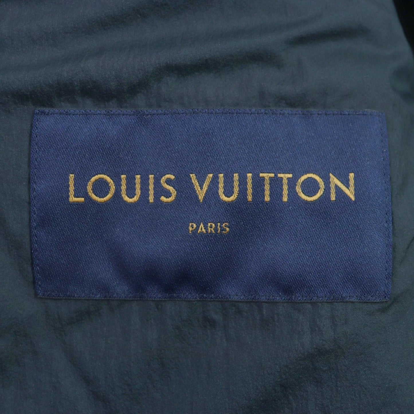LOUIS VUITTON Blouson 1A63FQ Outer: 100% nylon, Lining: 51% cotton, Lining: 49% nylon, Filling: 100% nylon Black blue mens 46  d