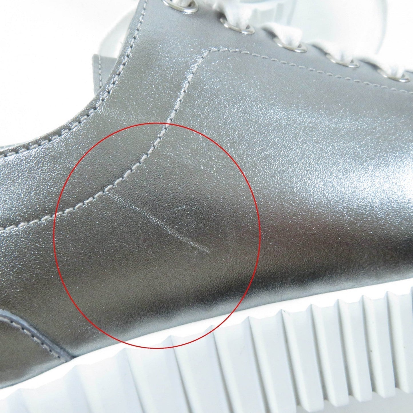 HERMES sneakers Main: Leather Silver Cross Women 35  d