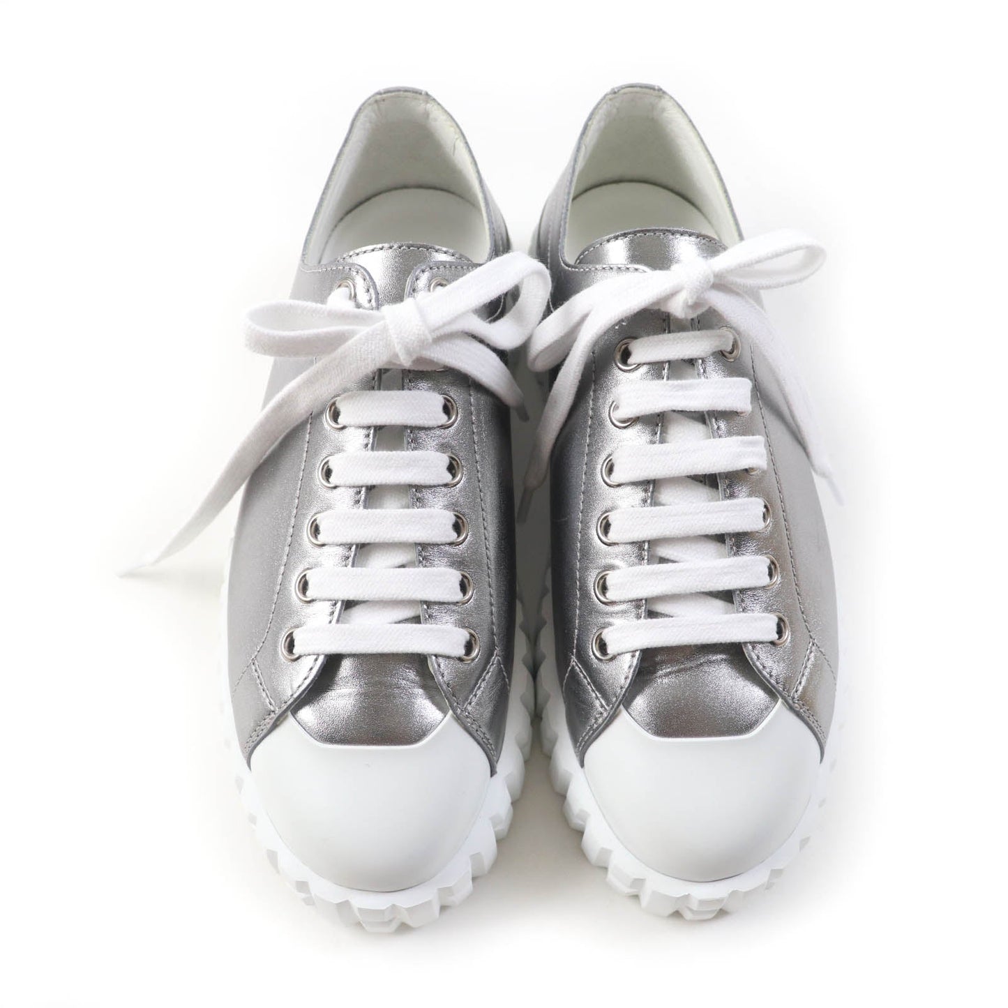 HERMES sneakers Main: Leather Silver Cross Women 35  d