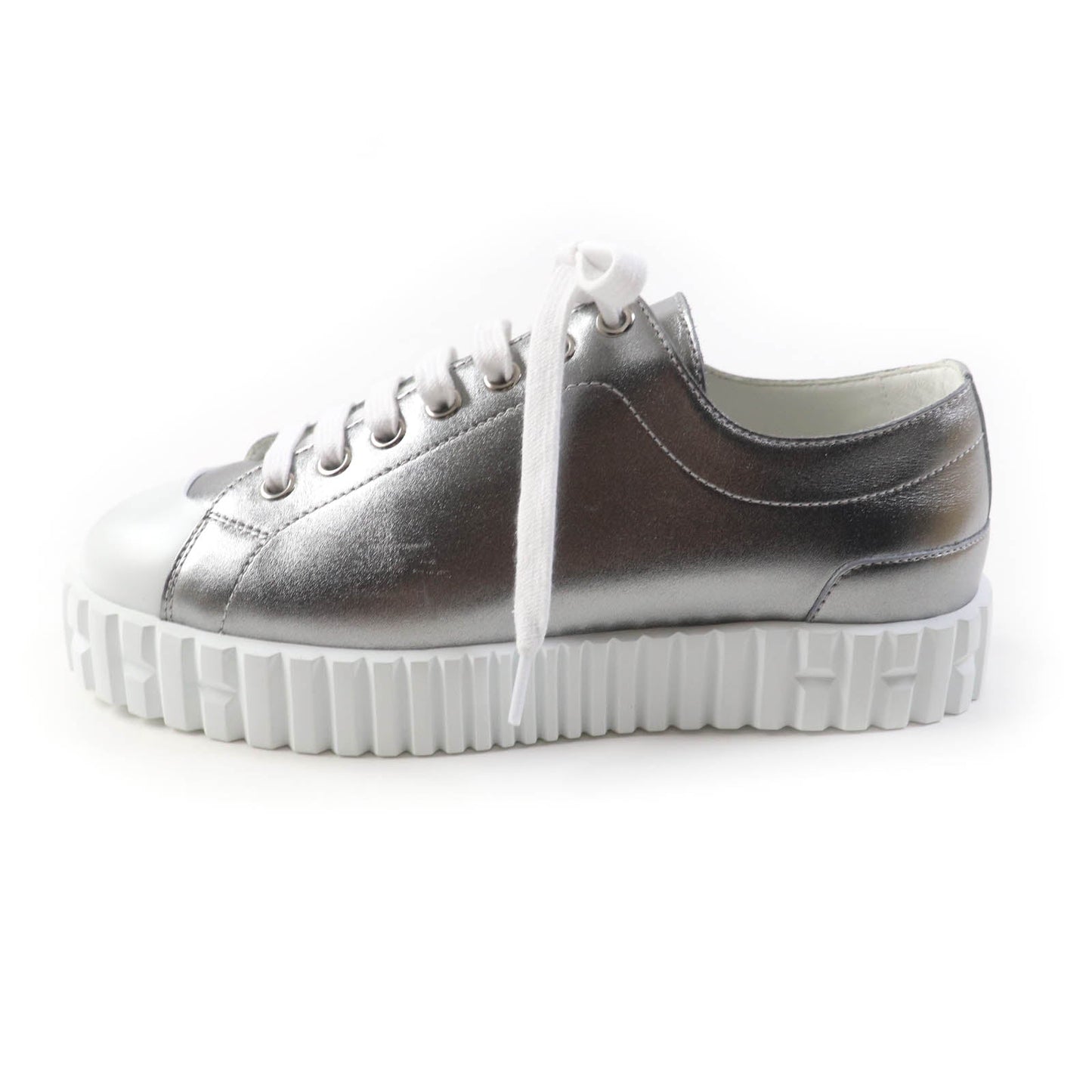 HERMES sneakers Main: Leather Silver Cross Women 35  d