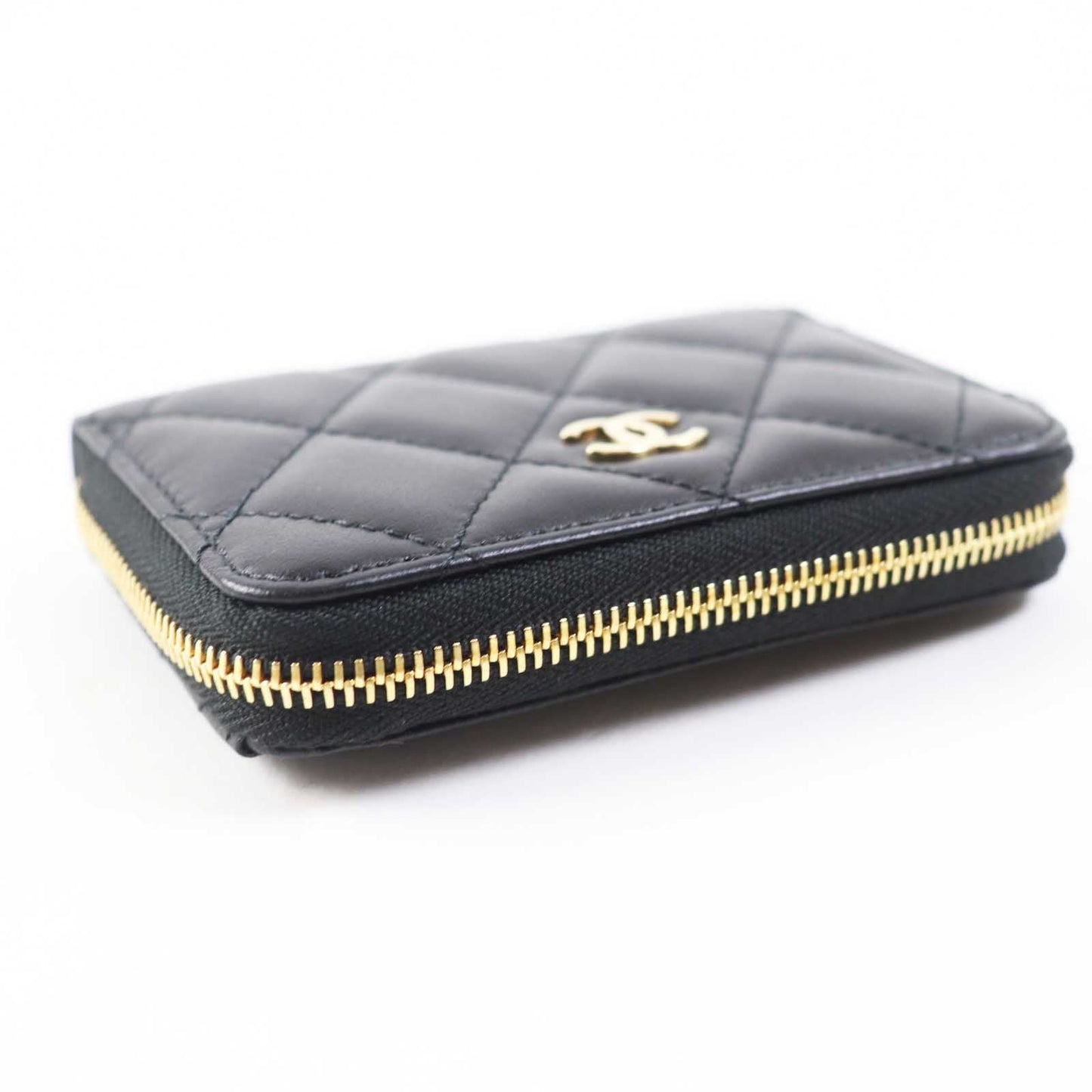 CHANEL Coin case AP0216 NXCG9N2 Lamb leather black Matrasse Classic zip coin purse