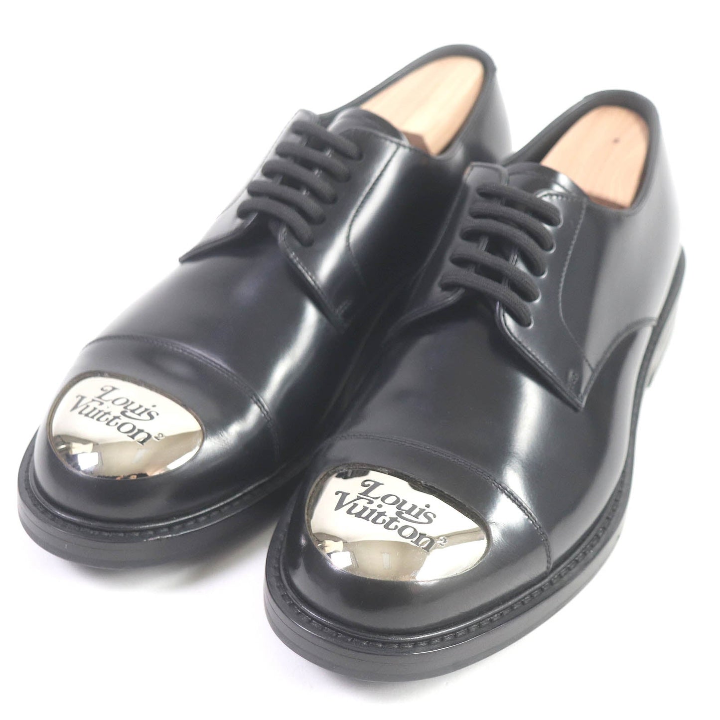 LOUIS VUITTON Dress shoes Main: Leather black Voltaire Line Richelieu mens 6  d
