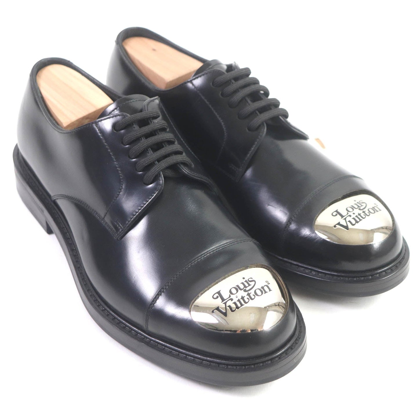 LOUIS VUITTON Dress shoes Main: Leather black Voltaire Line Richelieu mens 6  d