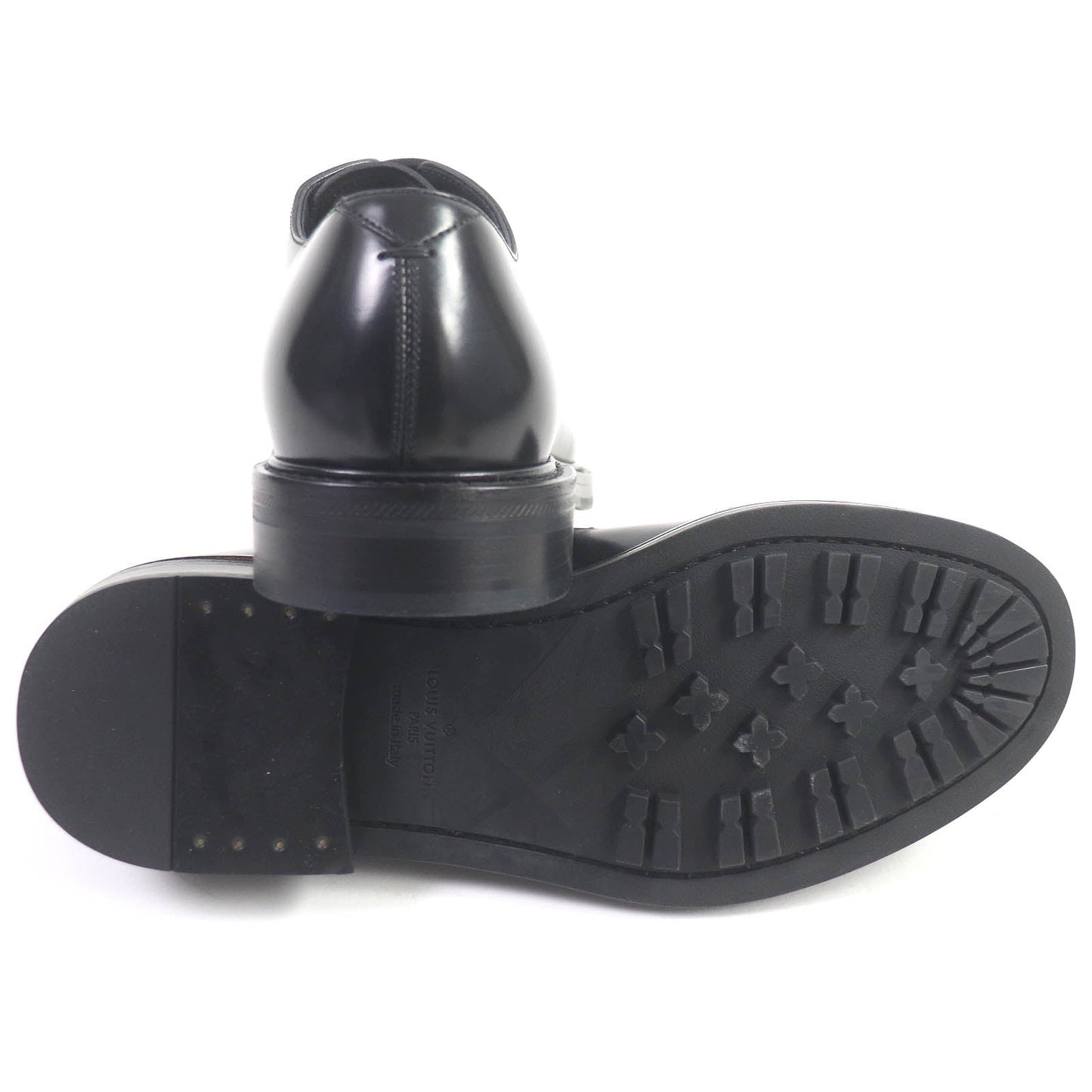 LOUIS VUITTON Dress shoes Main: Leather black Voltaire Line Richelieu mens 6  d