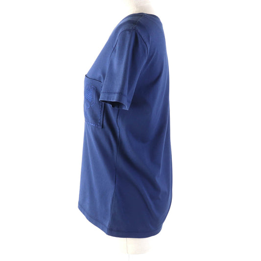 HERMES Short sleeve T-shirt cotton Navy 34