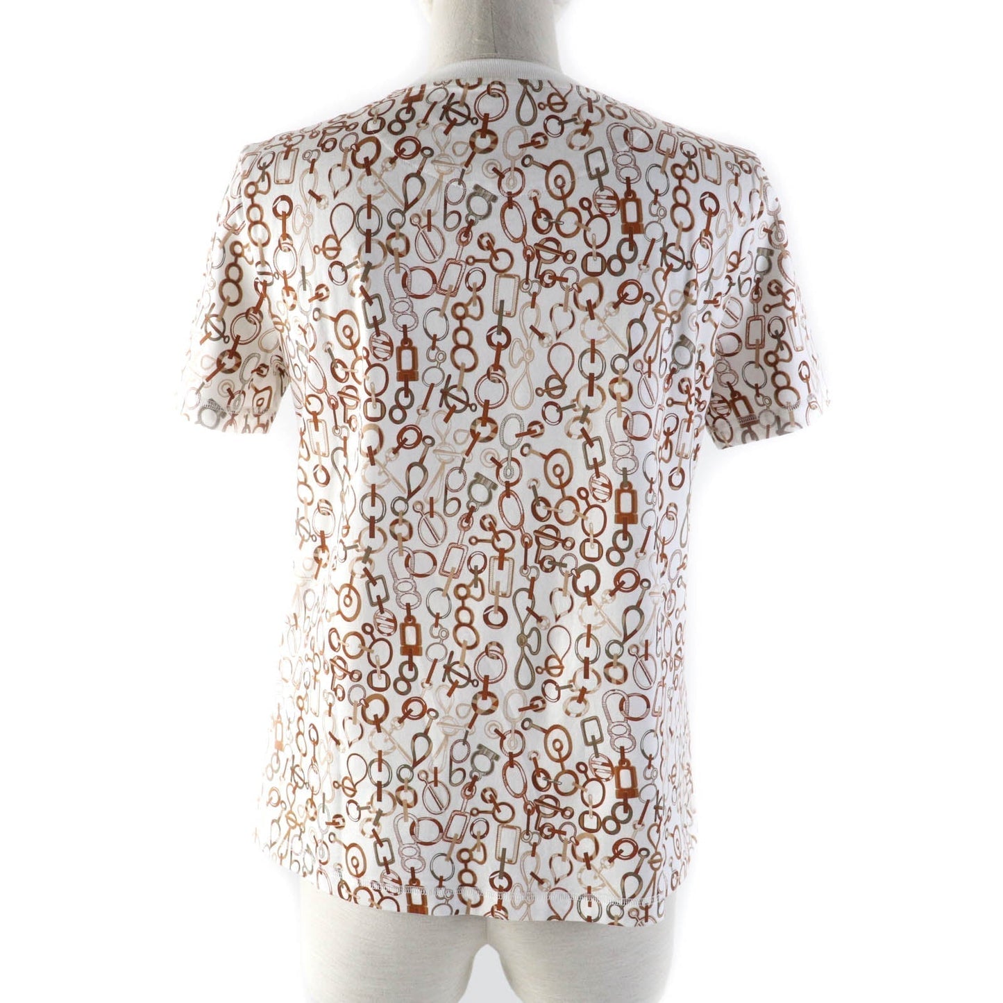 HERMES Short sleeve T-shirt 3H4624DR cotton Multi Do Re Boucles 36