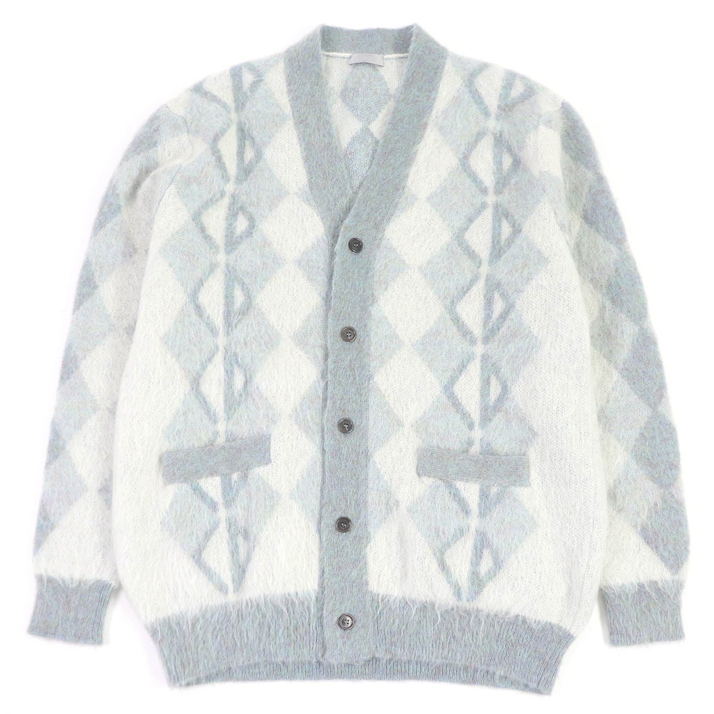 Dior Mohair Nylon Wool Cardigan M Blue