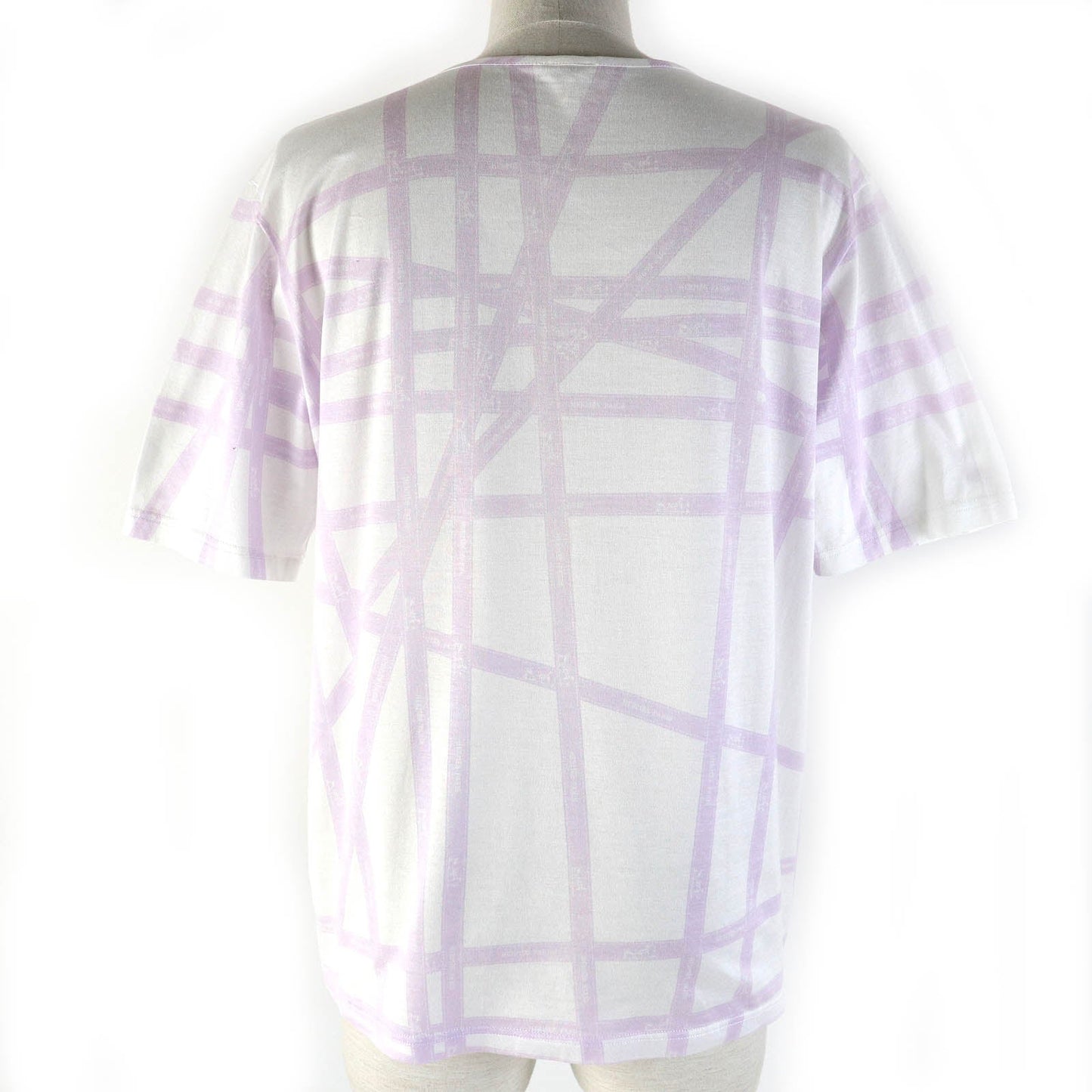 HERMES Short sleeve T-shirt Main: 100% cotton White purple Beaulieu Women L  d