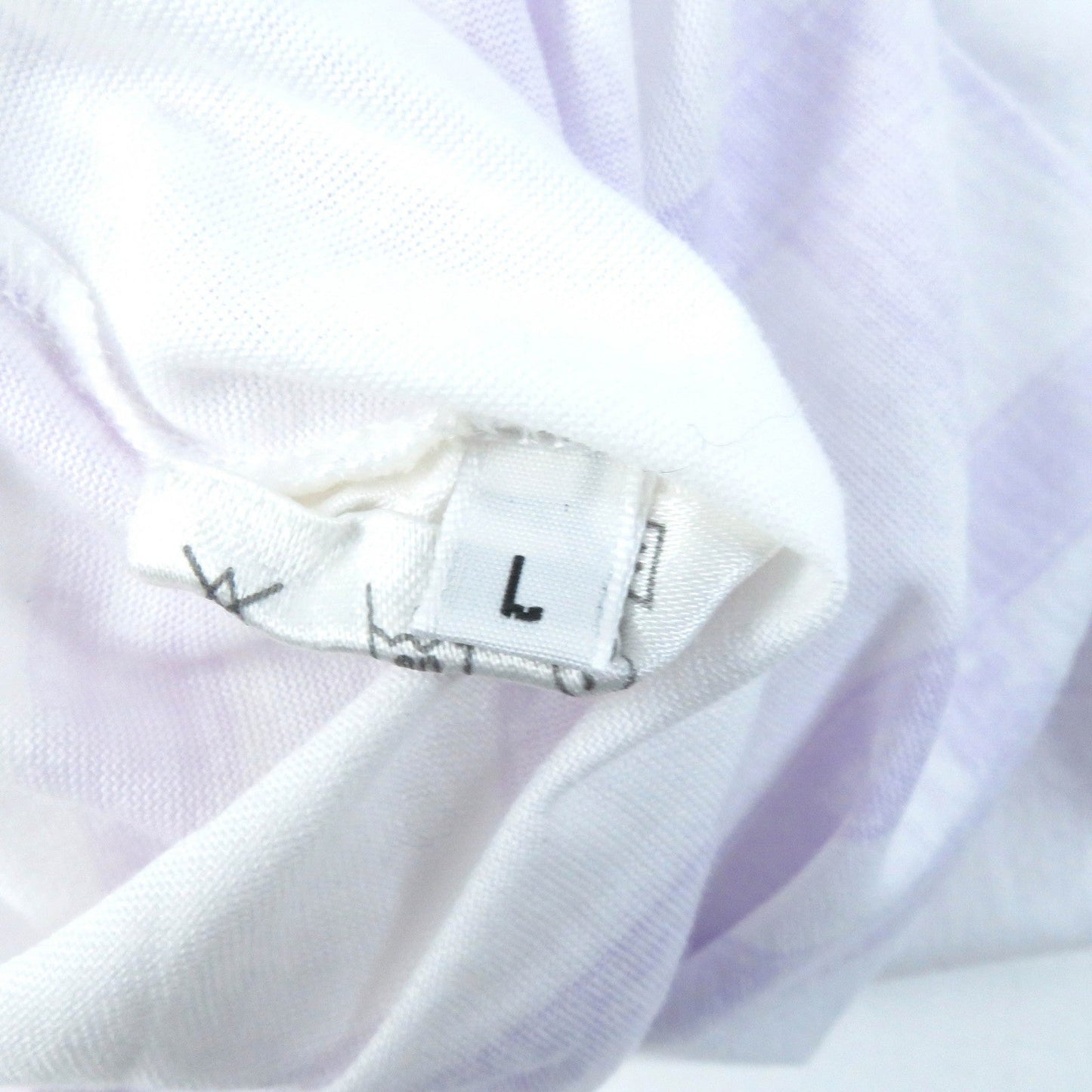 HERMES Short sleeve T-shirt Main: 100% cotton White purple Beaulieu Women L  d