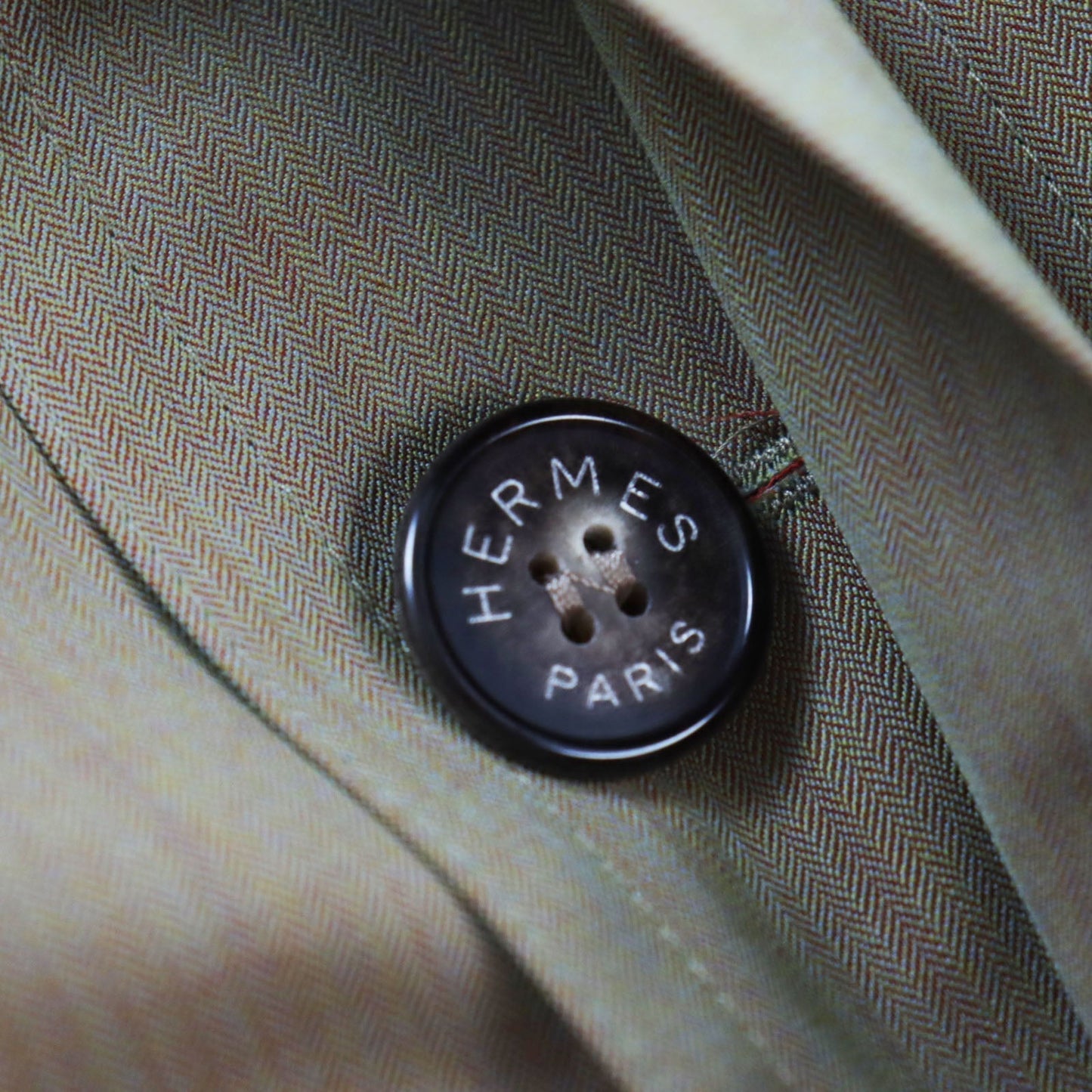 HERMES Stainless collar coat Outer: 100% wool, Lining: 100% acetate Brown type iridescent mens 52  d