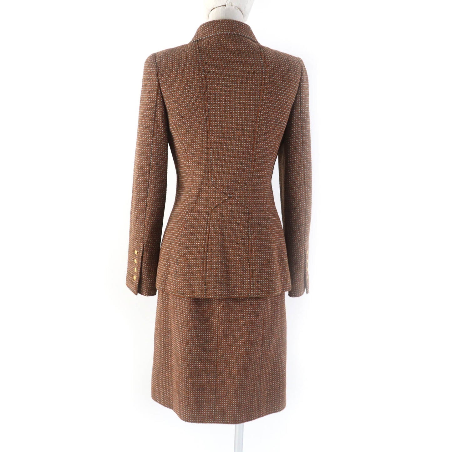 CHANEL setup P08097 96A Outer: 75% wool, Outer: 25% nylon, Lining: 95% silk, Lining: 5% polyurethane Brown type Women 38