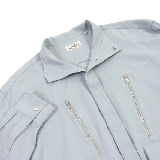 HERMES Blouson wool Light blue 41