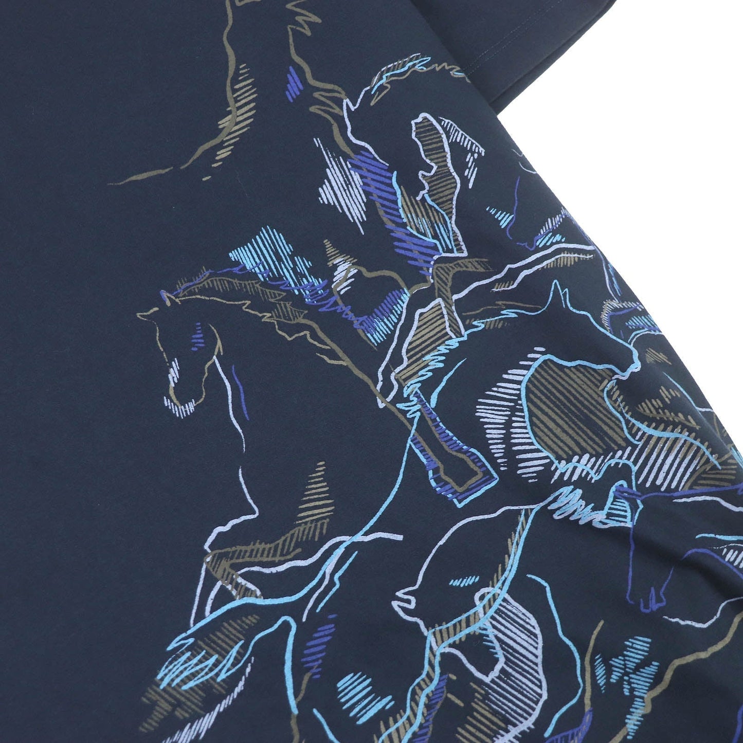 HERMES Short sleeve T-shirt cotton Navy S