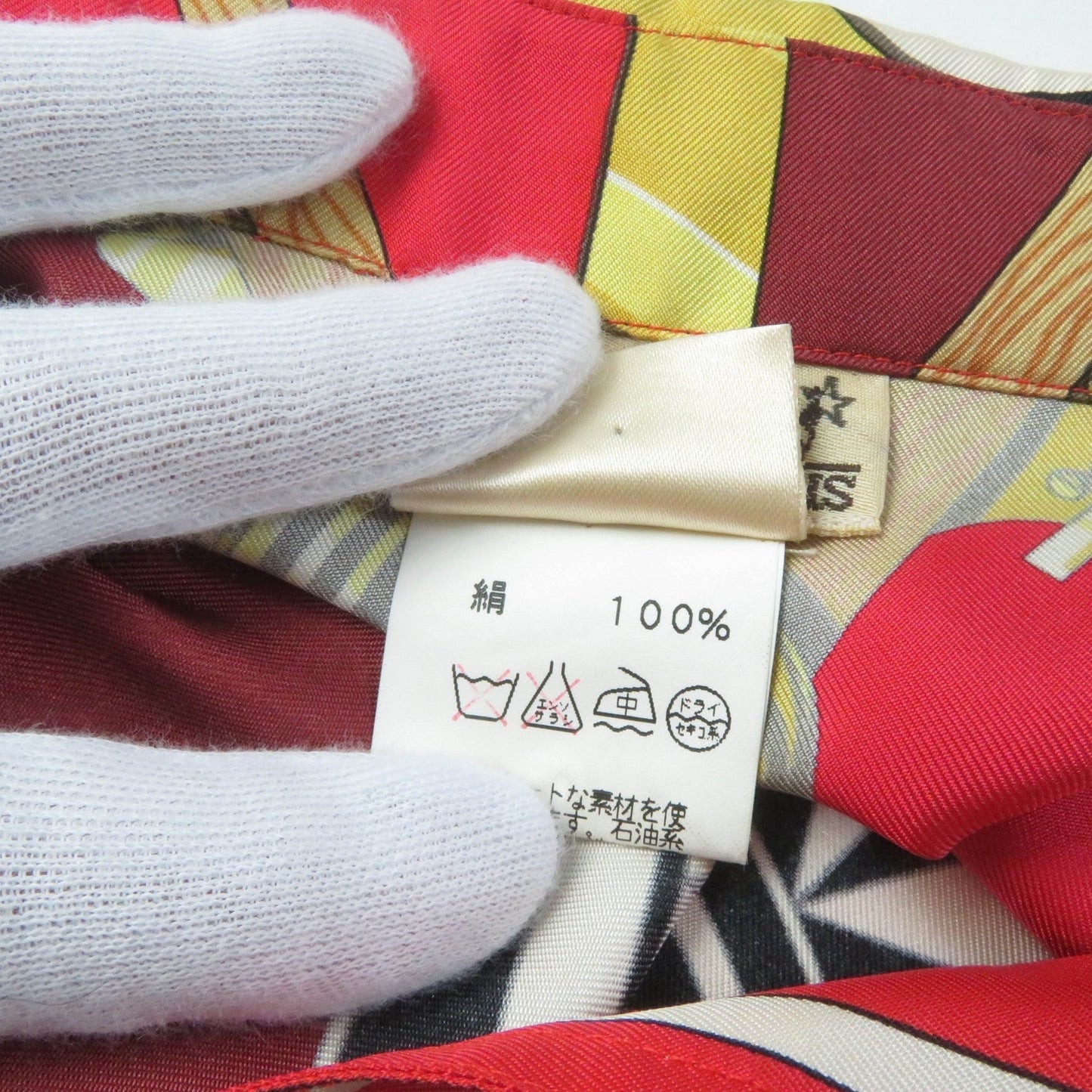 HERMES Short sleeve shirt Main: 100% silk Multi Women 38  d