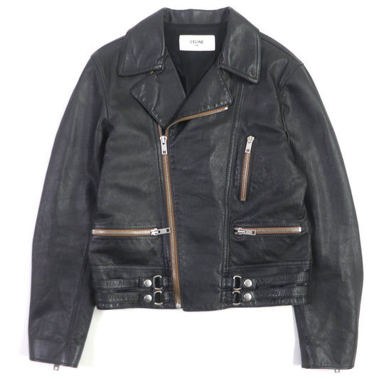 CELINE Riders jacket 2E467297D Lining: 70% cupra, Lining: 30% cotton, Outer: cowhide black mens 48