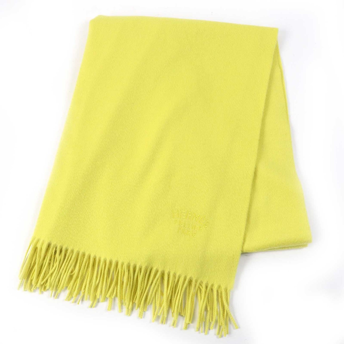 HERMES shawl Main: 100% cashmere yellow Women  d