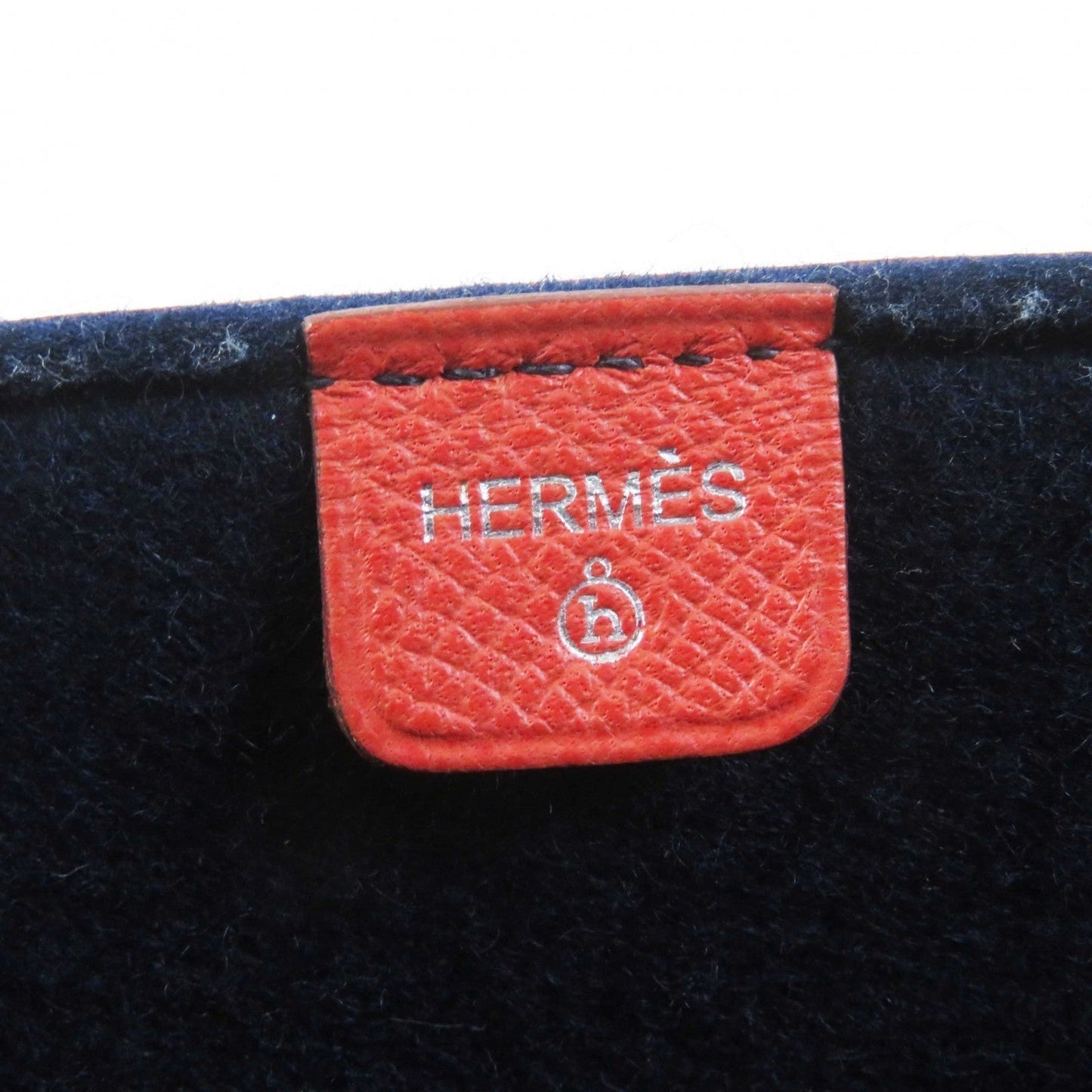 HERMES Tote Bag Main: Epsom, felt Coral Pink Navy Petit h Women  d