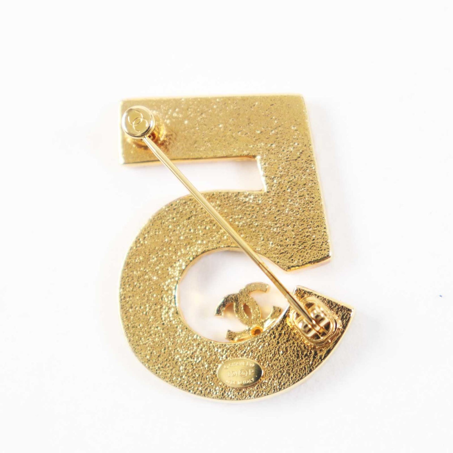CHANEL Brooch I24P metal Blue gold
