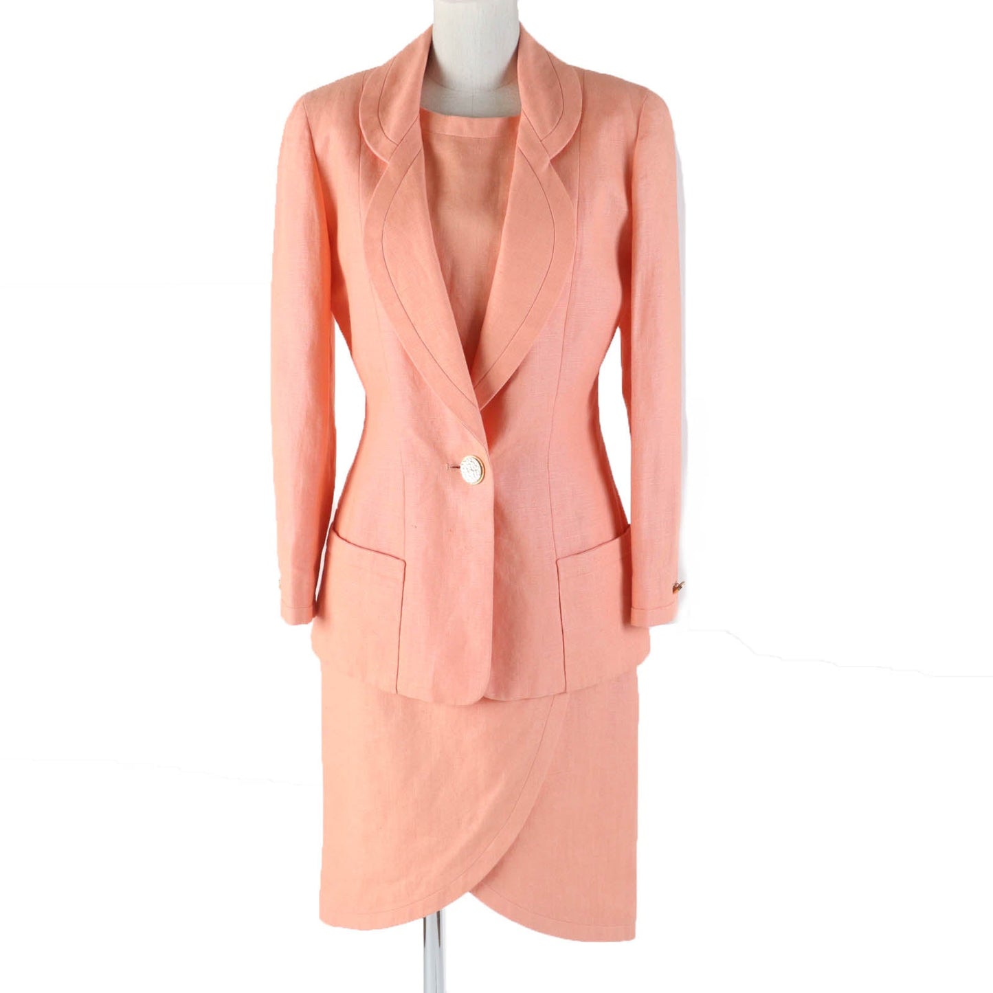 Chanel   Linen Silk Jacket Dress Set