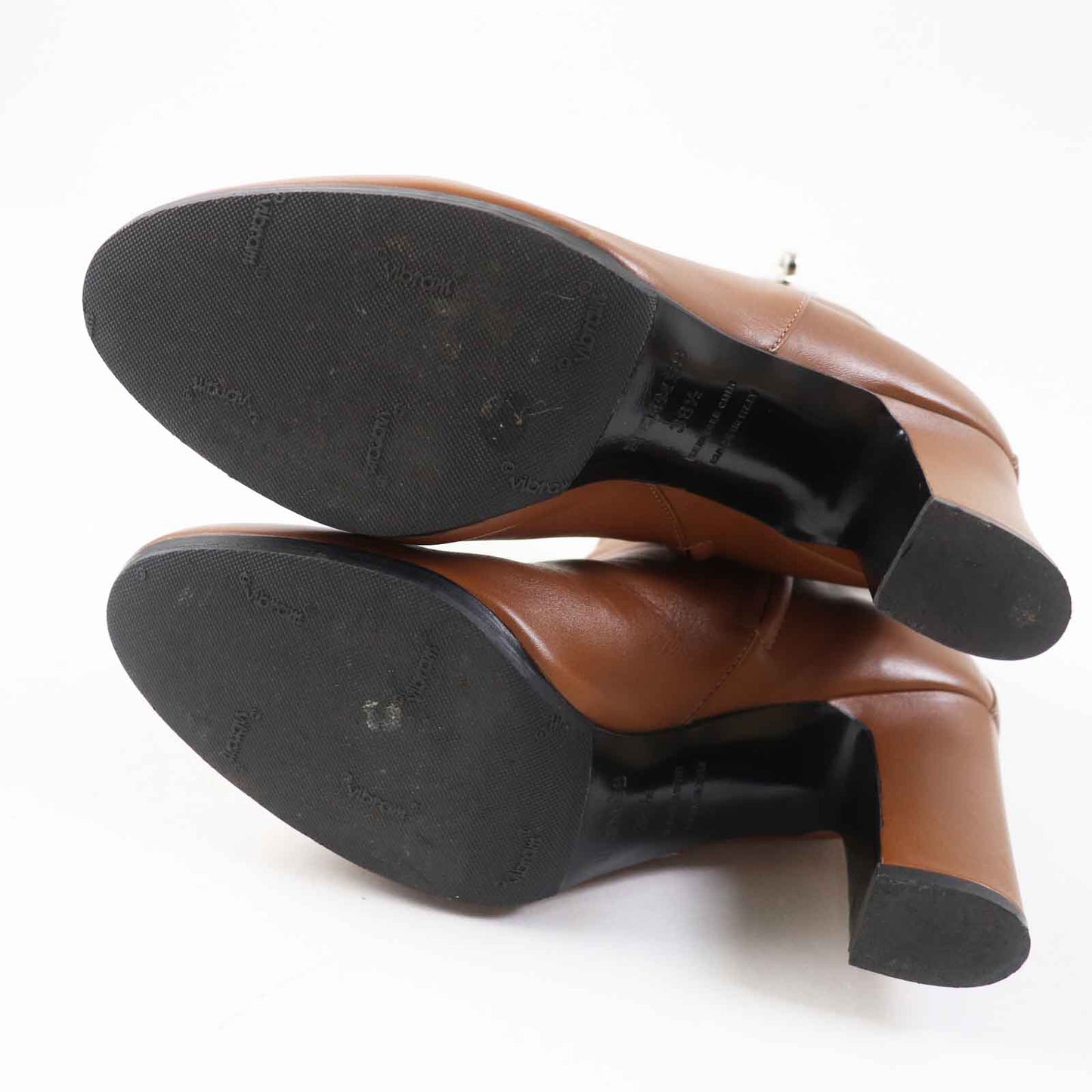 HERMES short boots leather Brown JOUE  38.5
