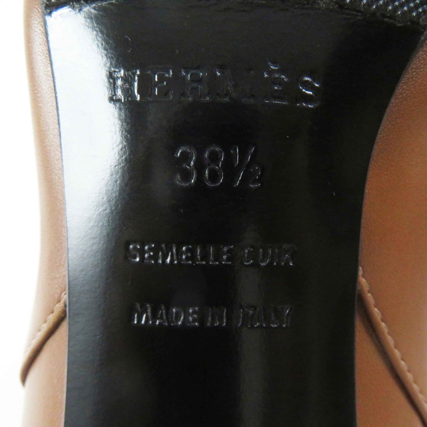 HERMES short boots leather Brown JOUE  38.5
