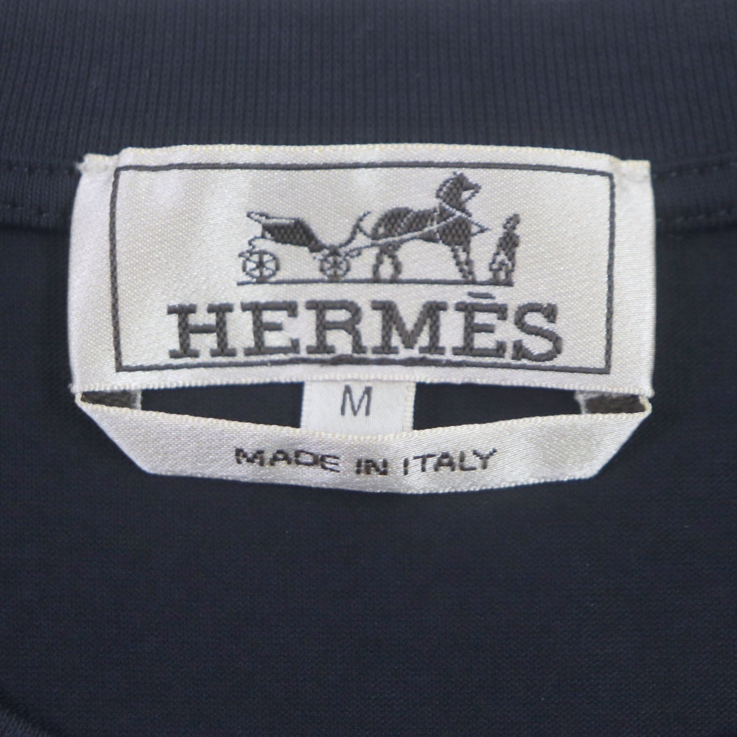 HERMES Short sleeve T-shirt cotton Navy Pool Watch M