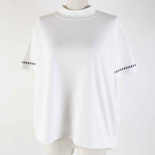 HERMES Short sleeve T-shirt 3E4621DL cotton white cartouche 36