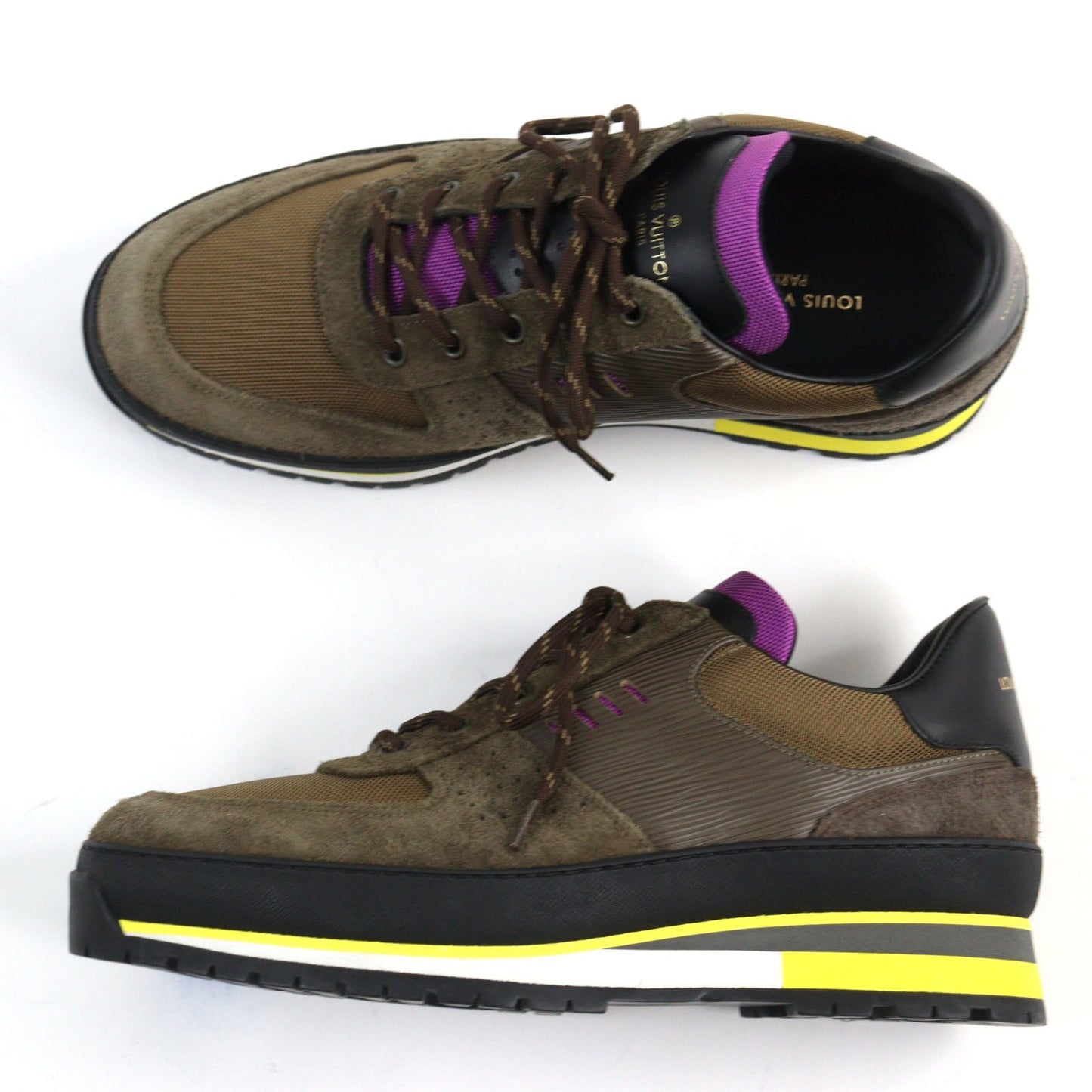 LOUIS VUITTON sneakers Main: suede leather, part: Brown type mens 6
